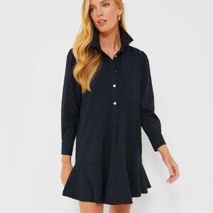 Navy Crepe Callahan Shirt Dress Tuckernuck